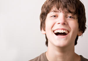 teen boy smiling